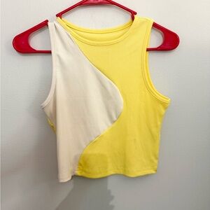 Sleeveless Top - Yellow and Cream
